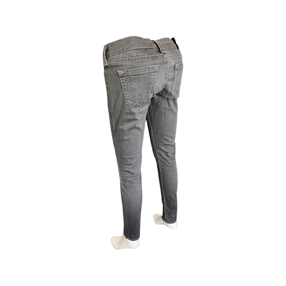 True Religion Grey Skinny Jeans Sz 27 - Picture 4 of 8